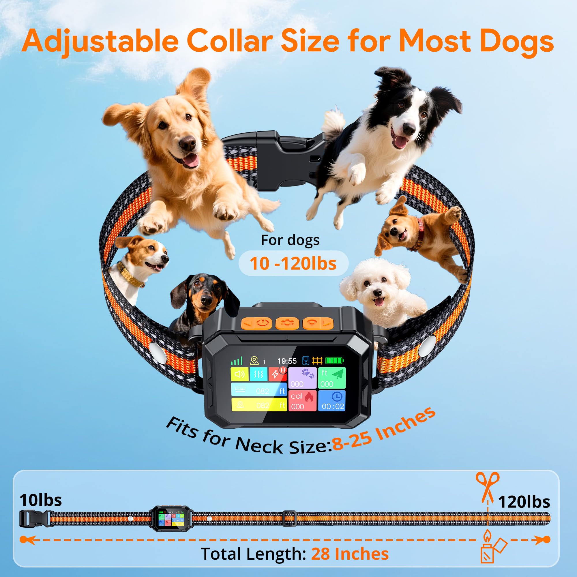 Meowant GPS Wireless Dog Fence &Training Collar with Remote, Free App, 82ft to 7000ft Electric Fence, Waterproof LCD Collar, 3 Training Modes, for Dogs Over 10Lbs, Outdoors - image 5