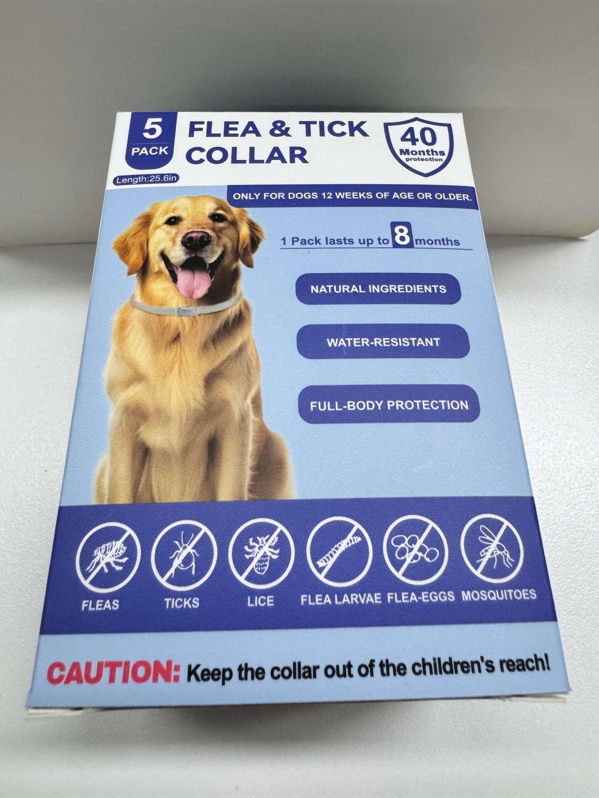 KOOSA Flea and Tick Collar for Dogs, 5 Packs Flea Collar for Dogs with Natural Essential Oils, Waterproof & Adjustable Flea and Tick Prevention Collar for Small Medium Large Dogs & Puppies, Grey 01 — view 8