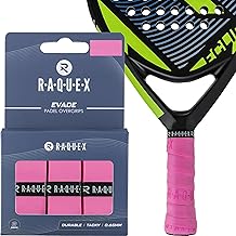 Raquex Evade Padel Racket Overgrip – 10 Colours - 3 Pack Padel Ball or Pickleball Racquet Tape, 0.65mm Thickness – Absorbent, Slightly Tacky Anti Slip Over Grip
