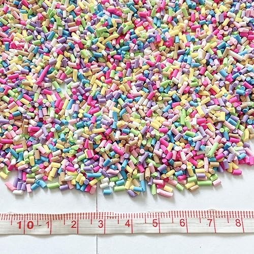 Miniatura 3 de EHOPE Gránulos falsos de polímero de 3.53 oz, chispas de resina sintética, gránulos de arcilla para resina, chispas de caramelo falso para arte de