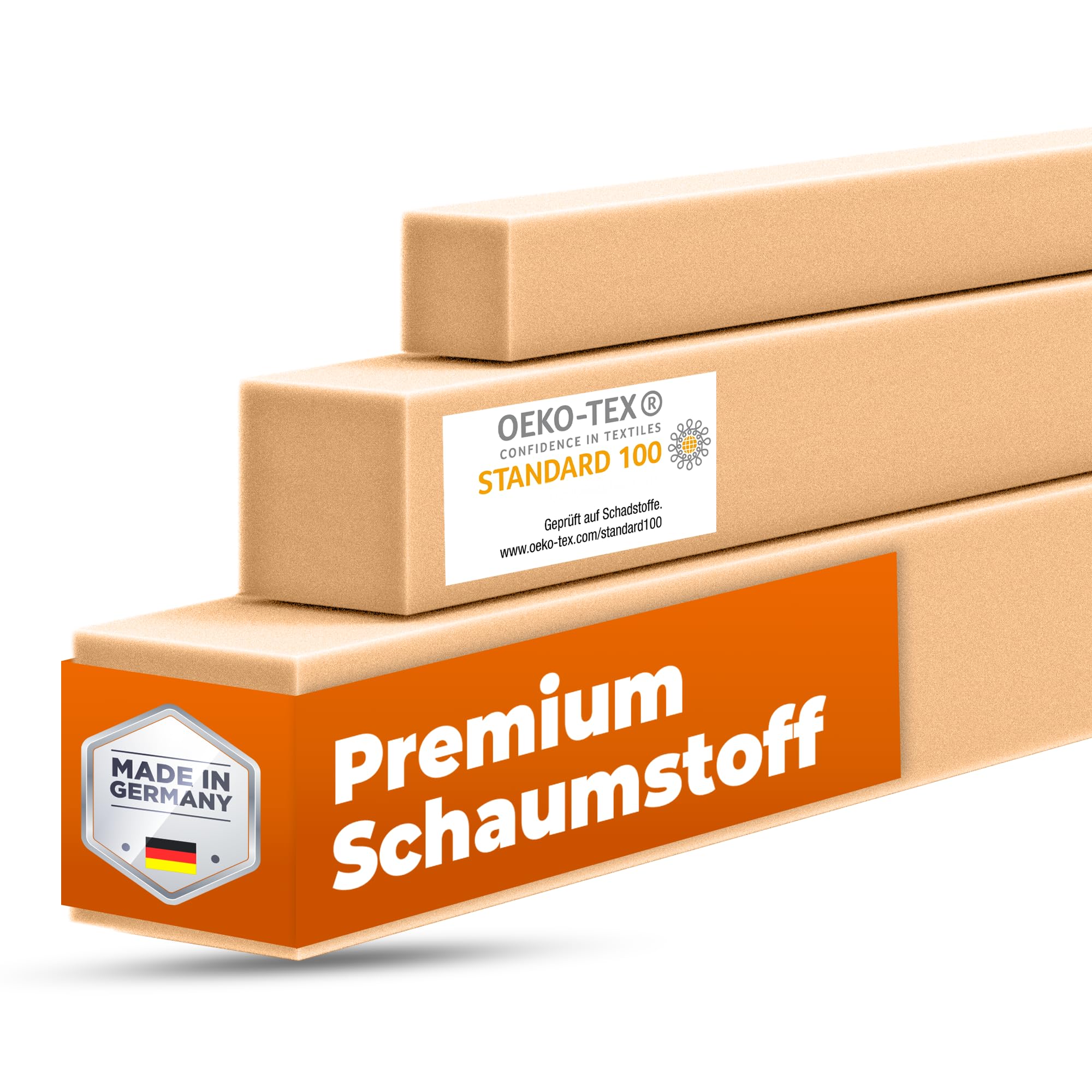 saarschaum • Schaumstoffstreifen Matratzenverlängerung • Schaumstoff Zuschnitt • Bett Lückenfüller • Matratzenausgleich • Matratzenverbinder • Polster • HR4030 10x15x180cm