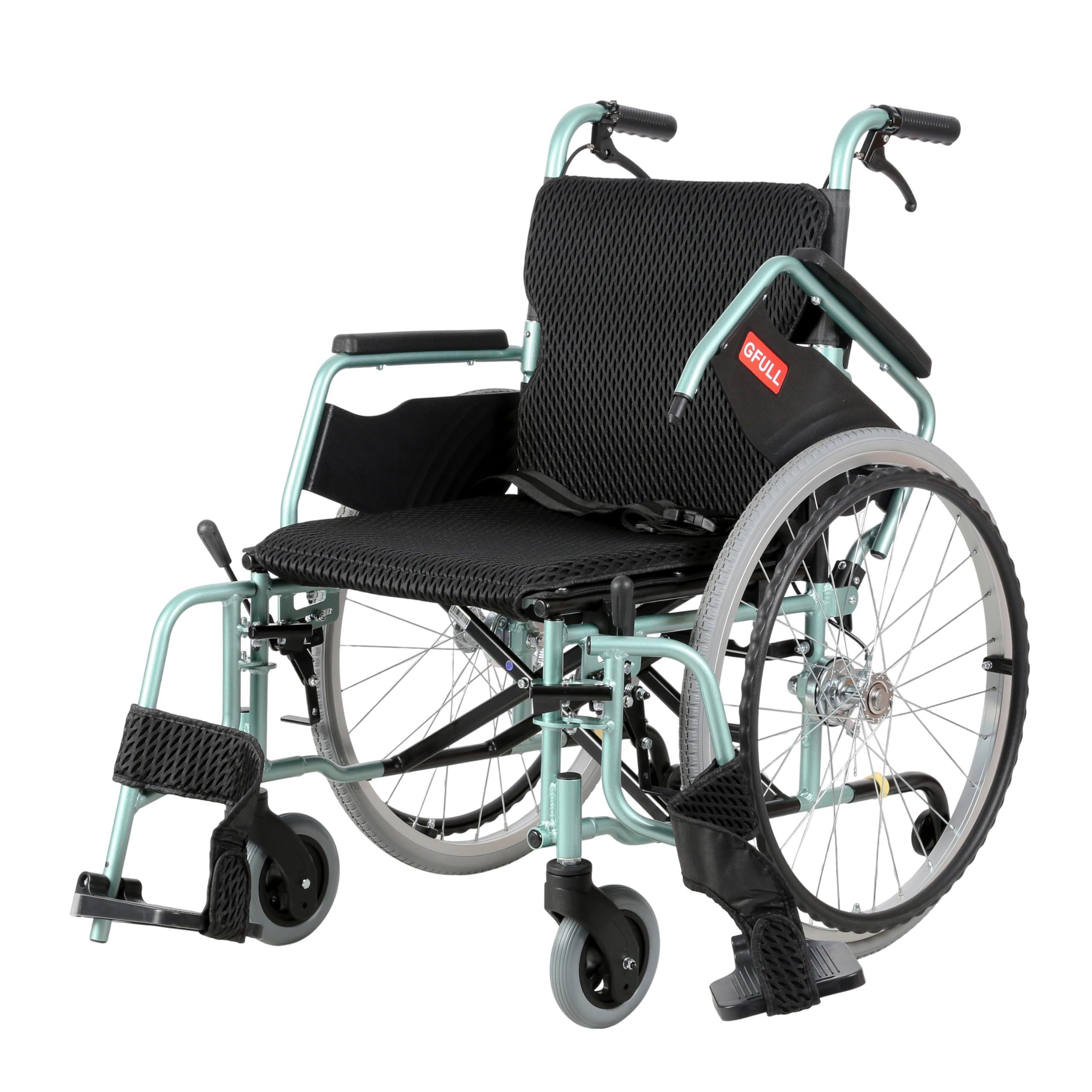Amazon | 車椅子 軽量 折りたたみ アルミ製 介助ブレーキ付き