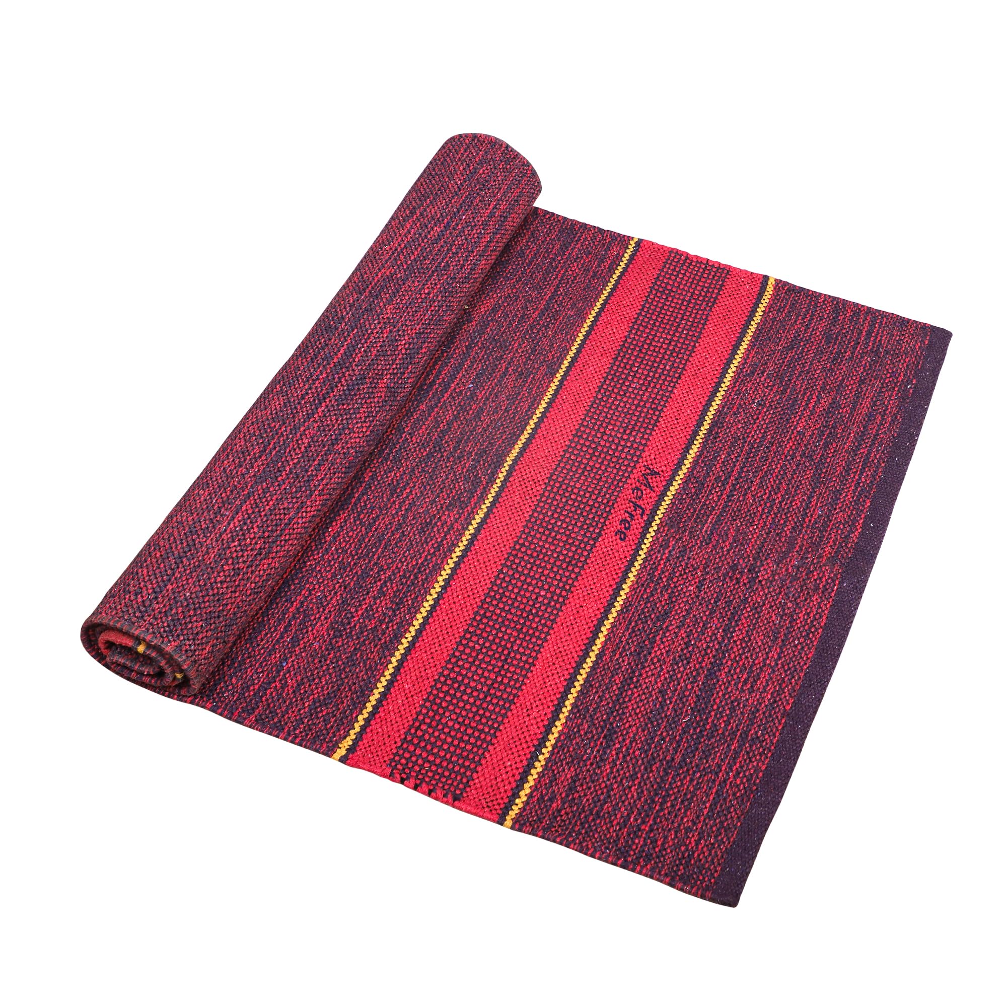 MeFree- 100 percent Cotton Yoga Mat for Men and Women, Eco-Friendly & Anti-Skid, 75 inches length x 26.5 inches width, 5mm thick (Maroon) (B0CC5BQNGQ) Amazon Price History, Amazon Price Tracker