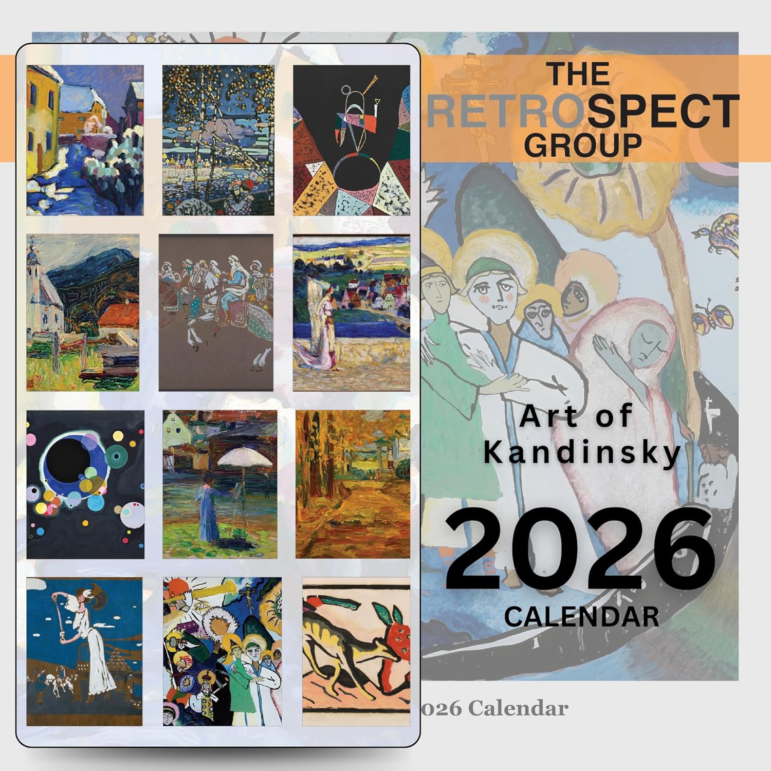Kandinsky- 2026 Wall Calendar 12” x 12”-Russian Artist- Abstract Art-Printed on FSC Certified Cardstock Paper- Monthly Organizer for Home and Office