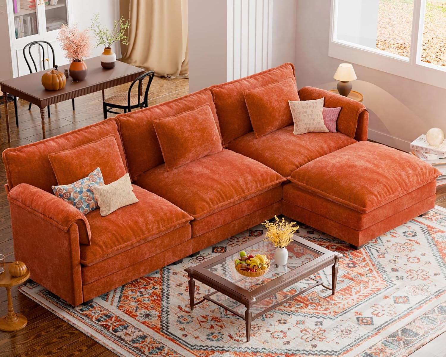 ELUCHANG Oversized 113″ Modular Sectional Sofa, Comfy Cloud