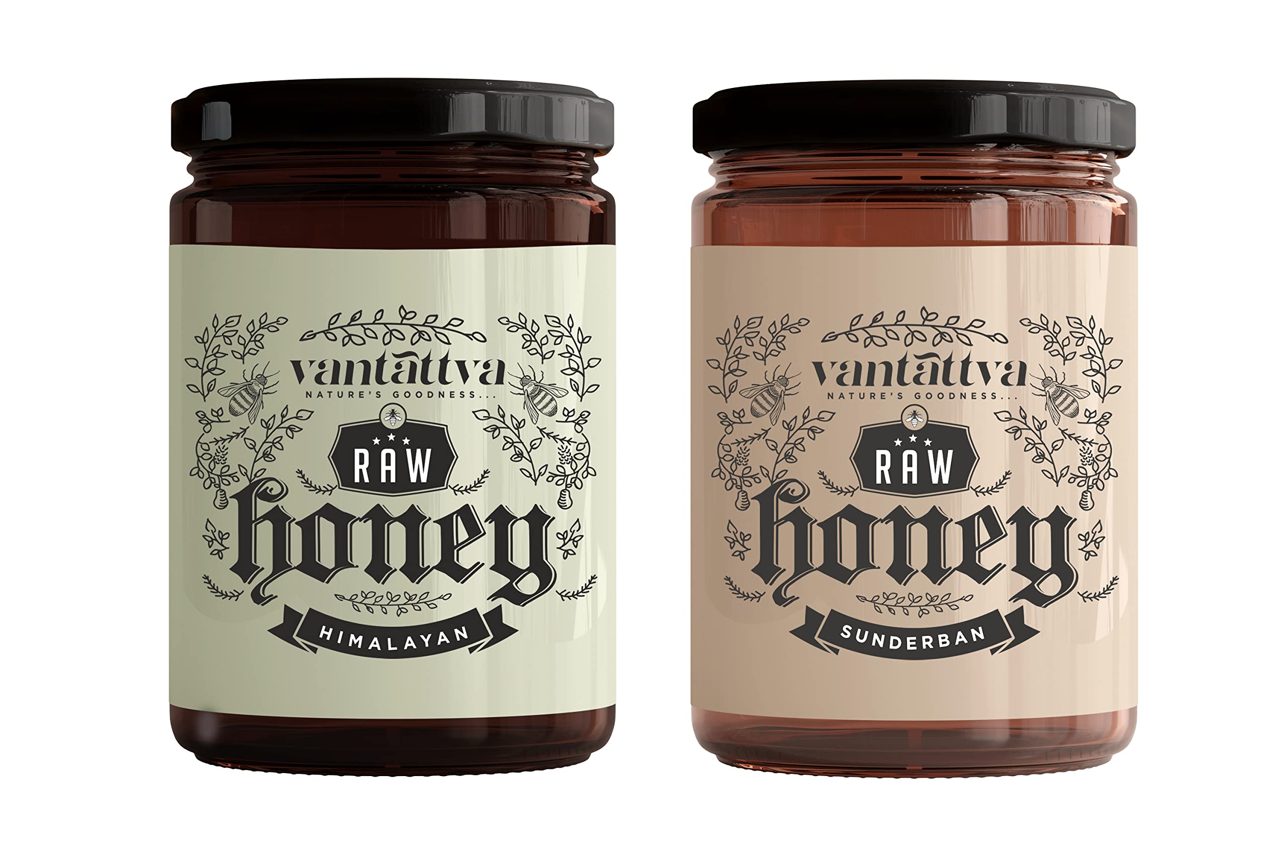 VANTATTVA-NATURE'S GOODNESS... Wild Organic Honey Combo- Himalayan and Sundarban (Mangrove) -1400 gm