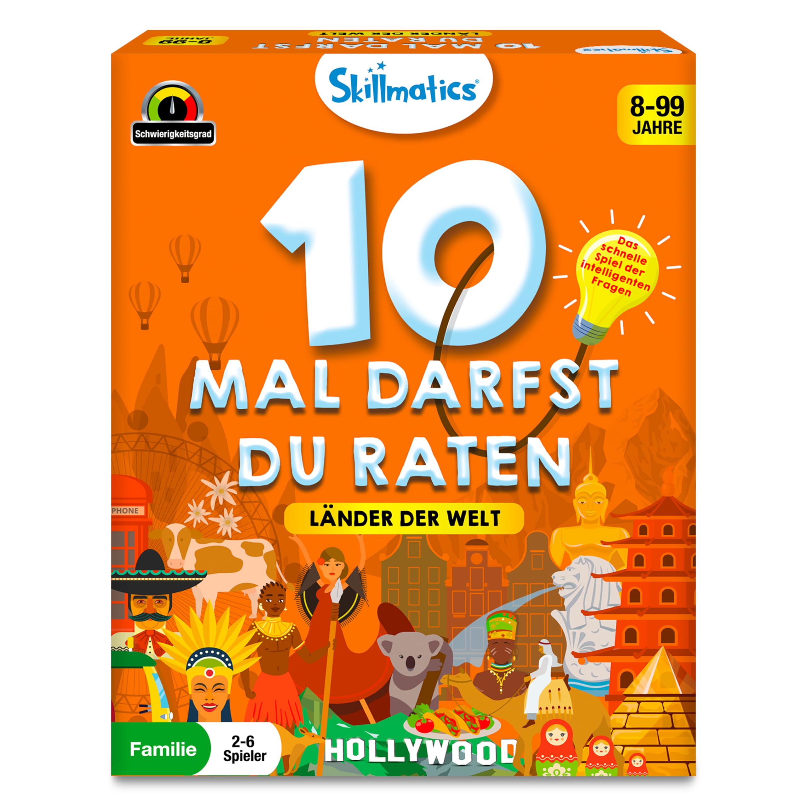 Skillmatics Kartenspiel - 10 Mal darfst du raten Länder der Welt, Geschenke für Kinder ab 8 Jahren, Groβer Spaβ für Reisen und Familienspiel Abende