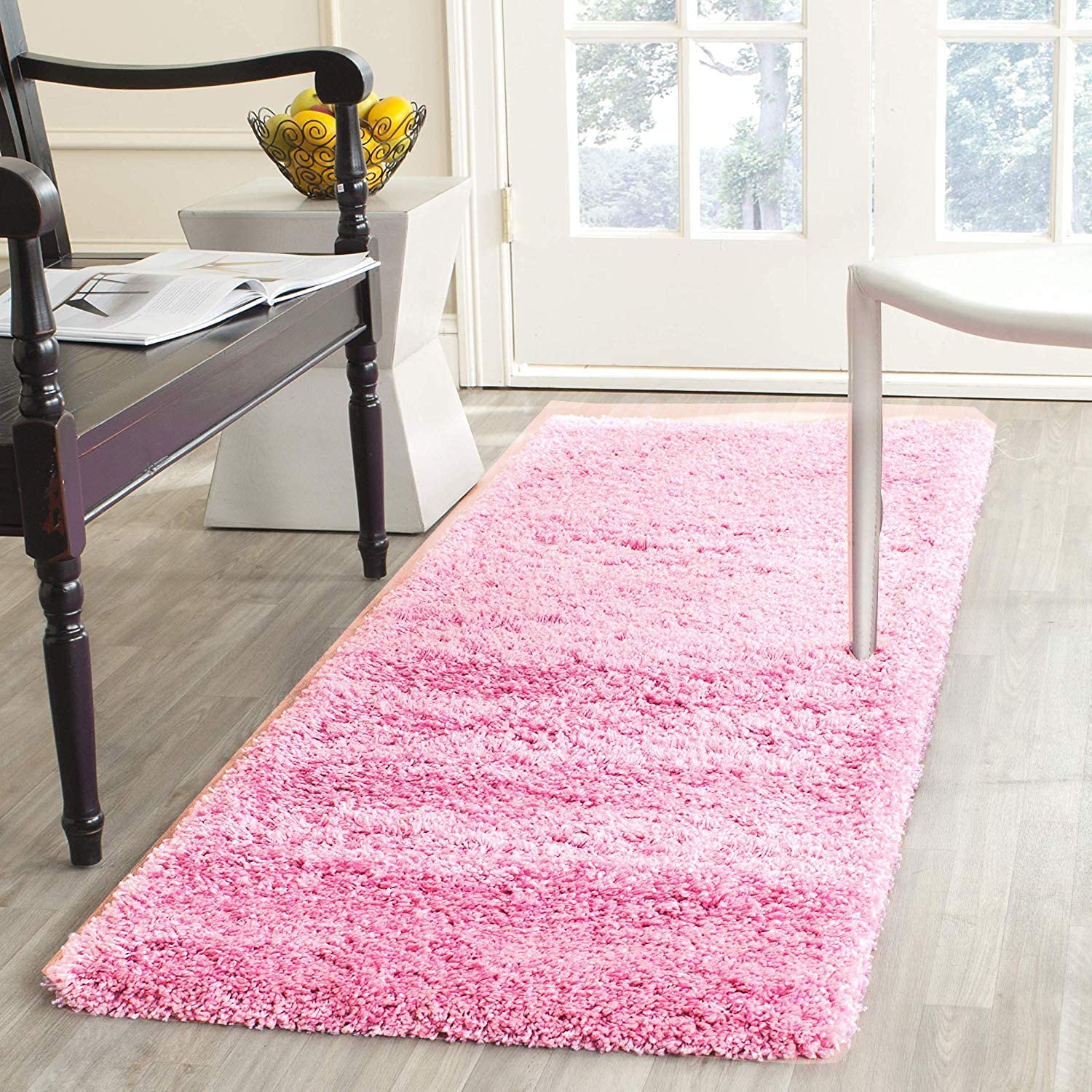 AAWASRUG present Fluffy Micro Fiber Shaggy Carpet for Home Decor. Color Pink- 1.5x3 feet