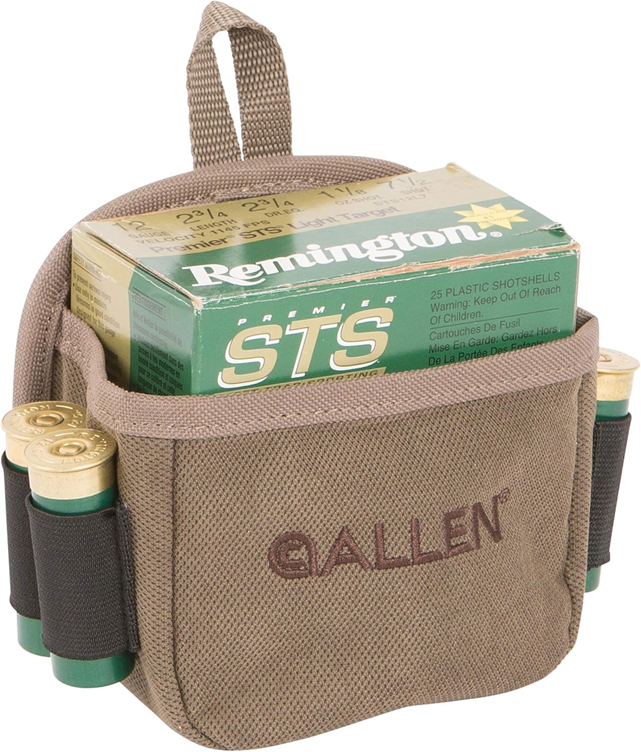 Allen Company Shotgun Shell Pouch, Sporting Shotgun Shell Bag - Clay, Trap or Skeet Shooting Holder for Shotgun Shells - Soft Canvas or Hard Molded Options: Tan or Olive Drab