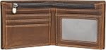 Polare RFID Blocage Cowboy Véritable Crazy Horse Naturelle Cuir Bifold Wallet pour homme