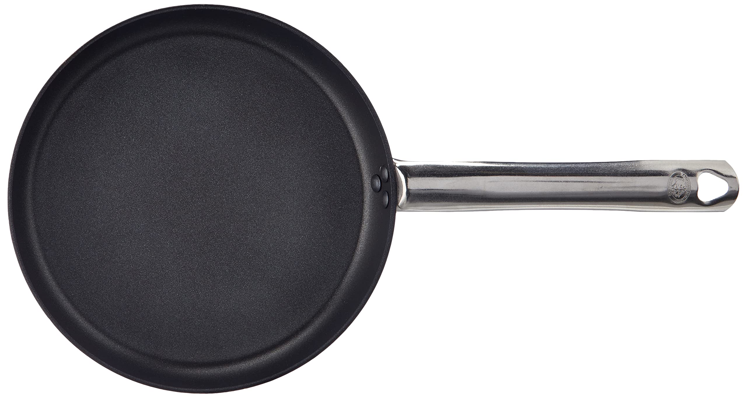 Agnelli Pentole Crepes Pfanne für Crépes, aus Aluminium, mit Griff aus Edelstahl, Silber