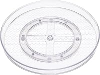 Amazon Basics 12-Inch Clear 2-Tier Lazy Susan Turntable Organizer 2-Pack for Spice Makeup Pantry Storage