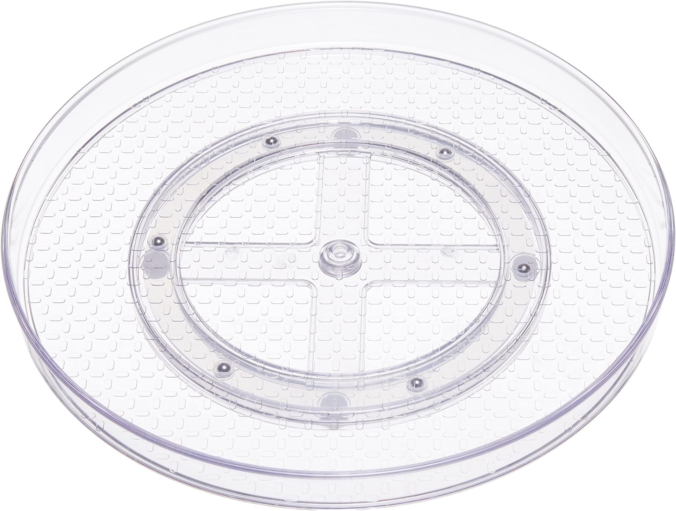 Clear Lazy Susan Turntable Organiser, 30.5 cm, 2-Pack