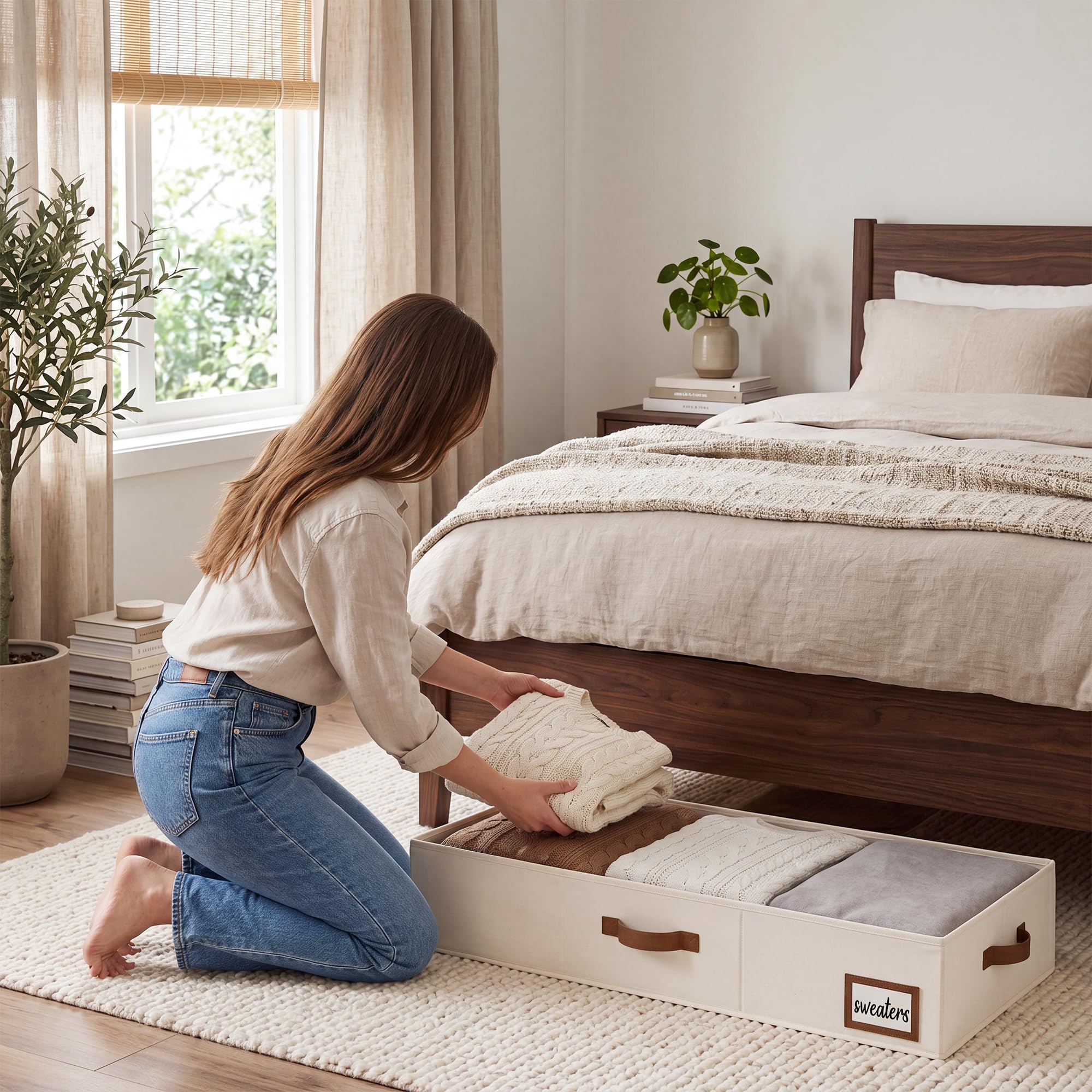 Best Under Bed Storage 2026: 5 Space-Savers Compared 1 StorageWorks Large Under Bed Storage Containers with Handles and Label Holder, 2 — product photo