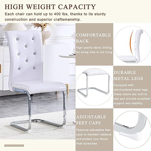 Miniatura 8 de Juego de mesa de comedor de mármol sintético para 6.71 pulgadas, juego de mesa de comedor moderno para 6 personas con mesa de vidrio y pedestal en 6