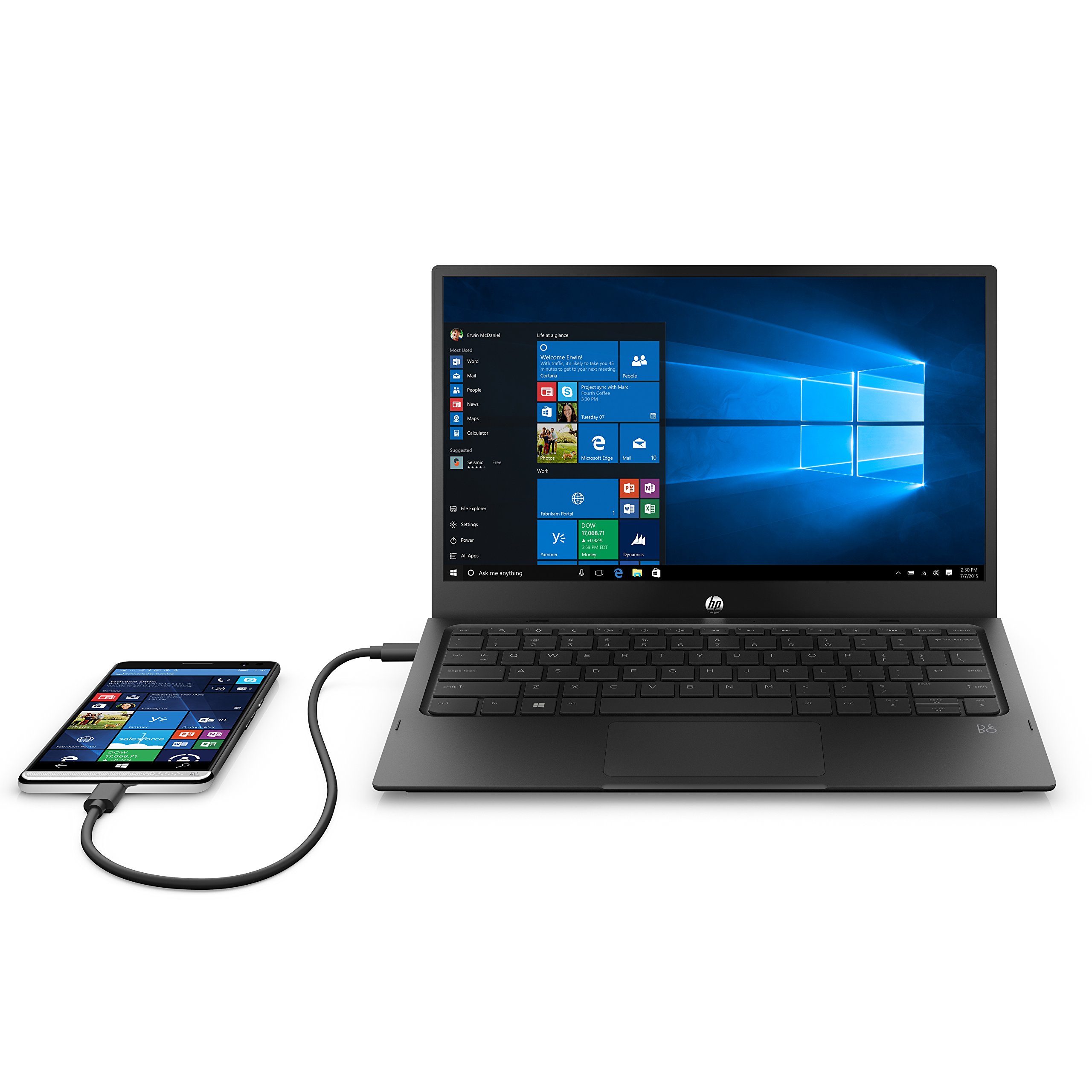 HP Elite x3 Lap Dock Notebook 48 Wh B & ou 12.5 Pouces, Noir
