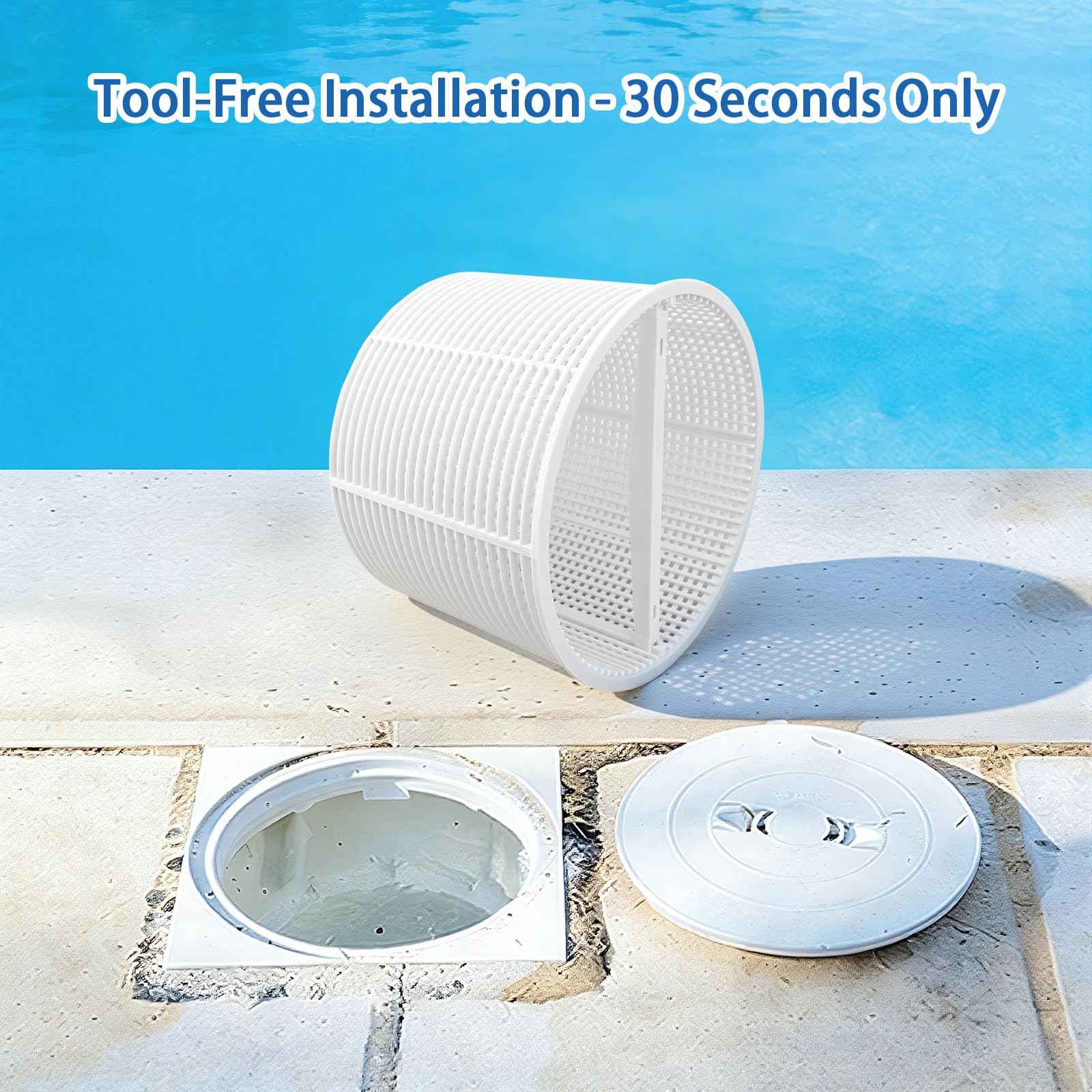 17,8 cm Skimmer do basenu Hayward Skimmer SPX1082CA Aladdin B-152 automatyczny skimmer pasujący do SP1075 1075T 1076 1077 SP1082 1083 1084 1085 1086 (biały)