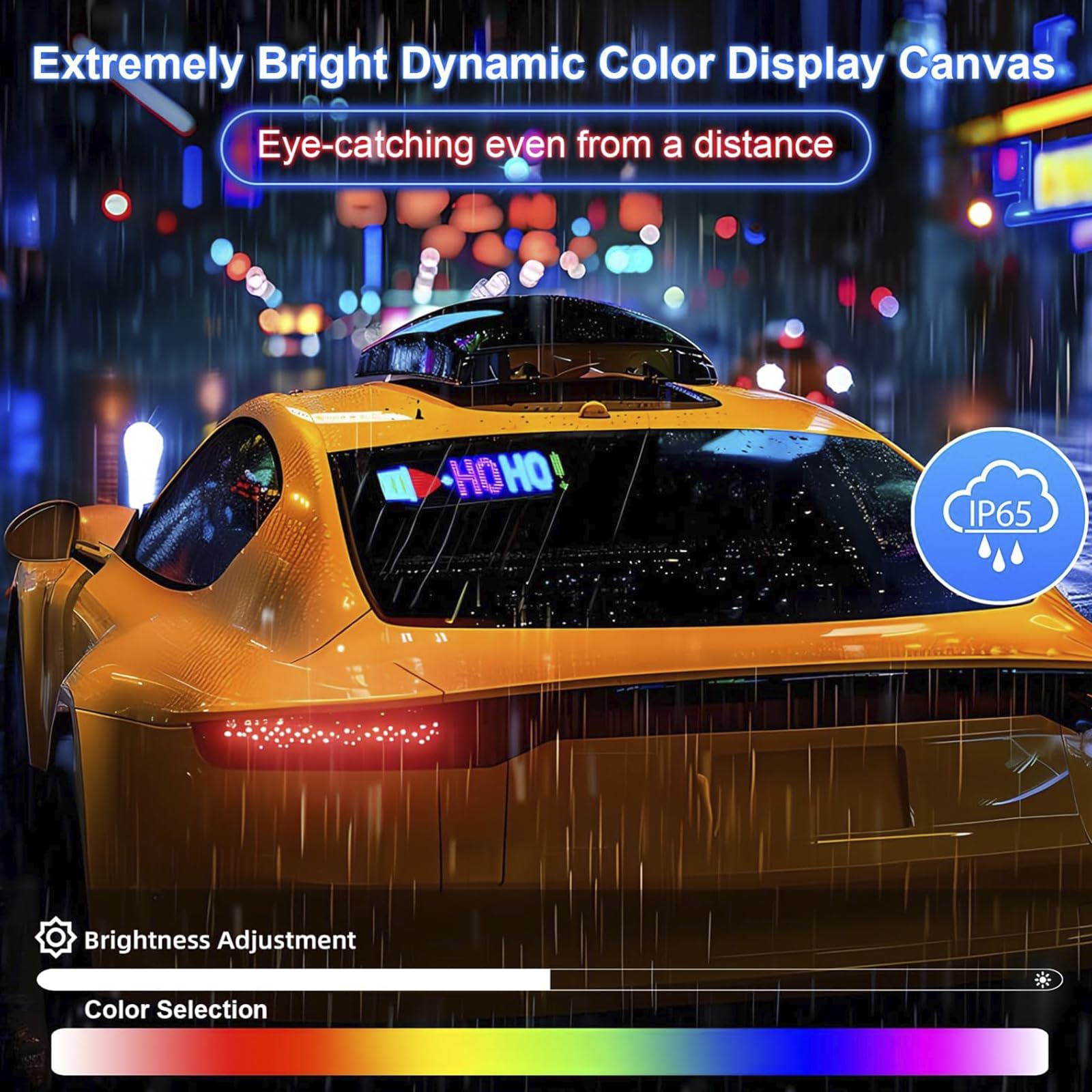 Occhi LED Del Diavolo per Camion e Auto - Display Flessibile Programmabile, Dinamico, Colorato - Fai da Te (7 * 17.3CM)