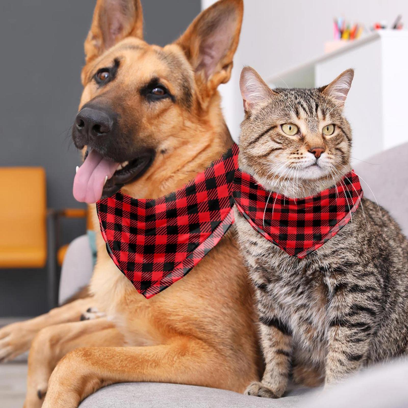 Ruse Pet Bow Tie - Black Floral Cotton Printed With Anti-Chafing Elastic Strap For Dogs & Cats (S-M / L-XL)