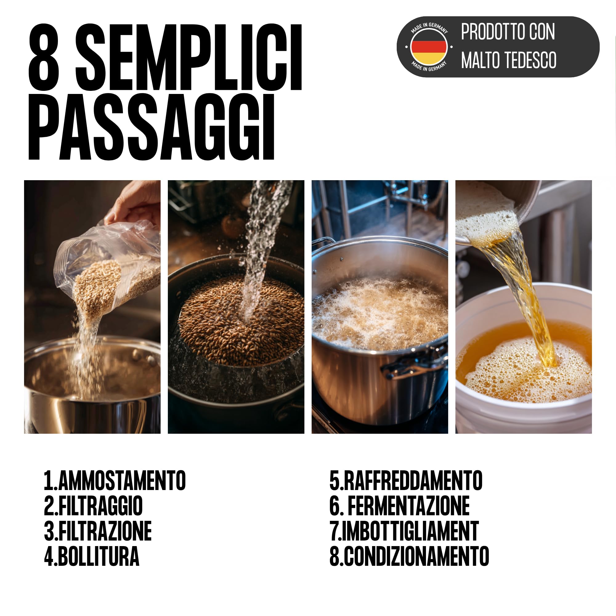 Hopline Kit per Birra Artigianale Blonde – Produce 5 Litri di Birra a casa – Kit DIY Homebrew – Regalo Birra per Uomini, Padri, Amici – Idea Regalo per Compleanno o Natale