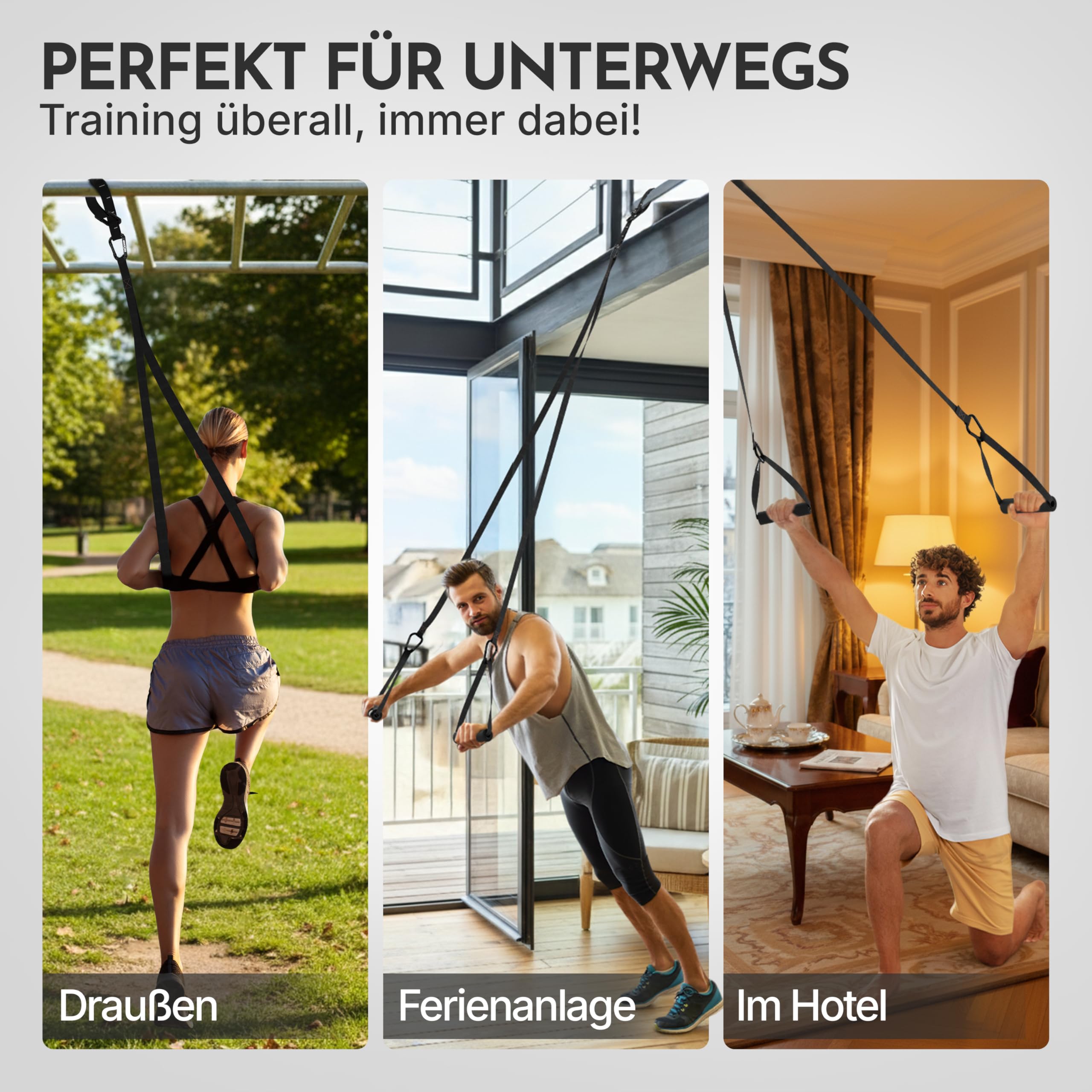 NEOLYMP Schlingentrainer mit Türanker & Befestigungsgurt – Verstellbarer Sling Trainer für Zuhause, Outdoor & Reisen – Widerstandsbänder Set für Funktionelles Ganzkörpertraining