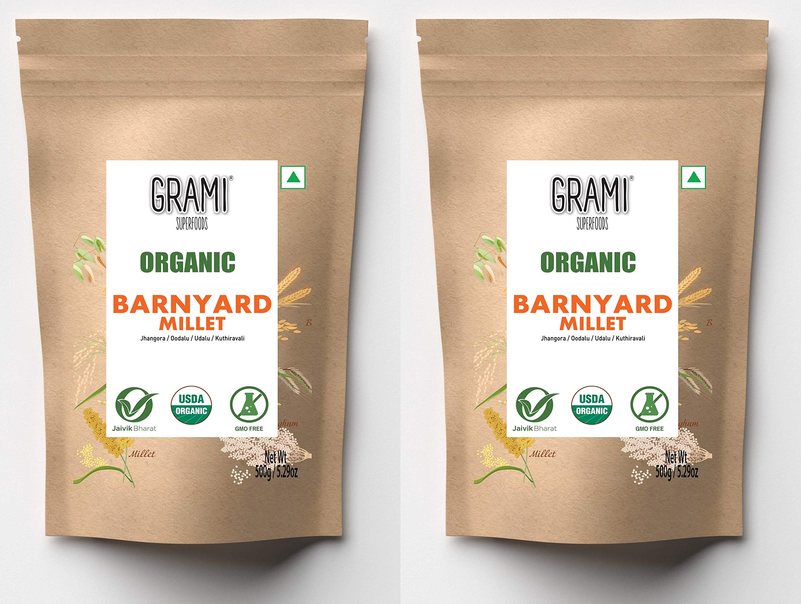 Grami SuperFoods Organic Barnyard Millet Grain (Pack of 2) 500g (B08FTWBGZD) Amazon Price History, Amazon Price Tracker