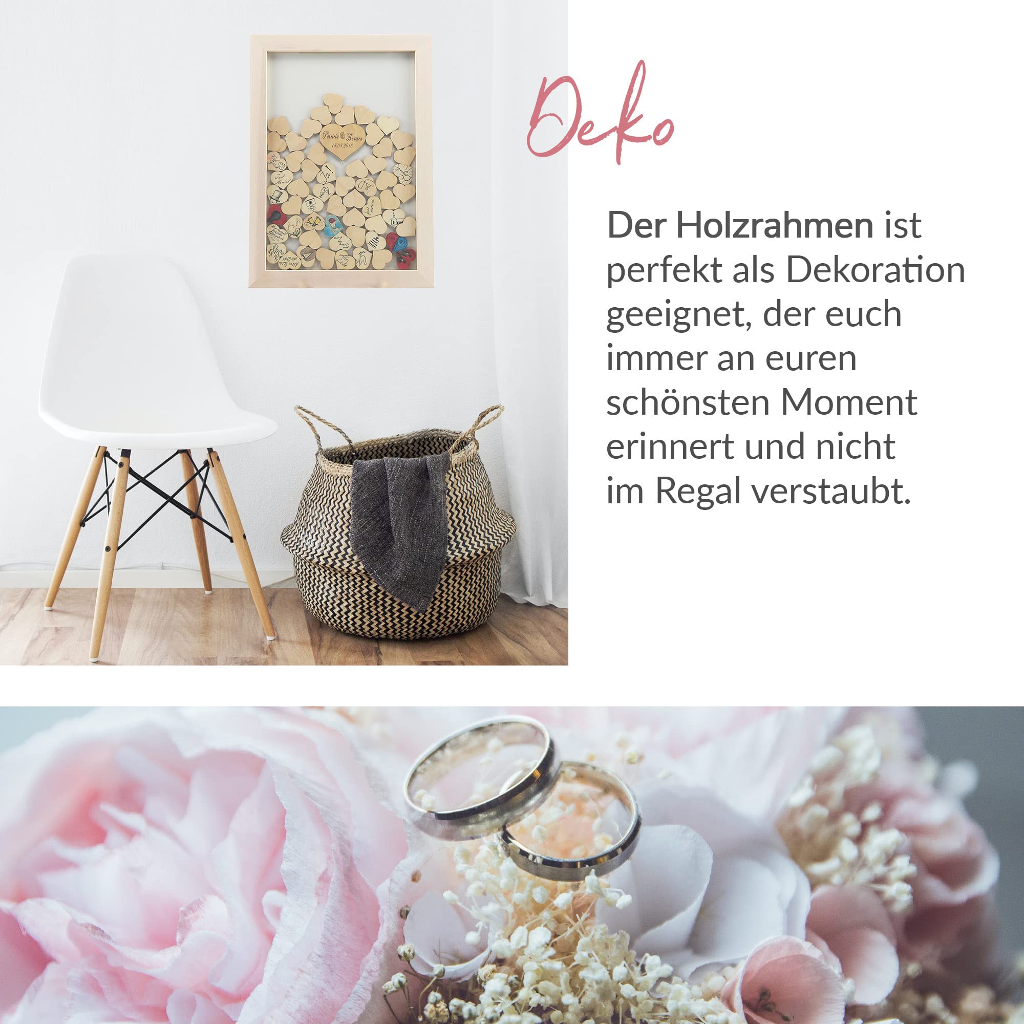 Hochzeit Gästebuch Alternative BUCHE MASSIVHOLZ Personalisierbar Wunschgravur