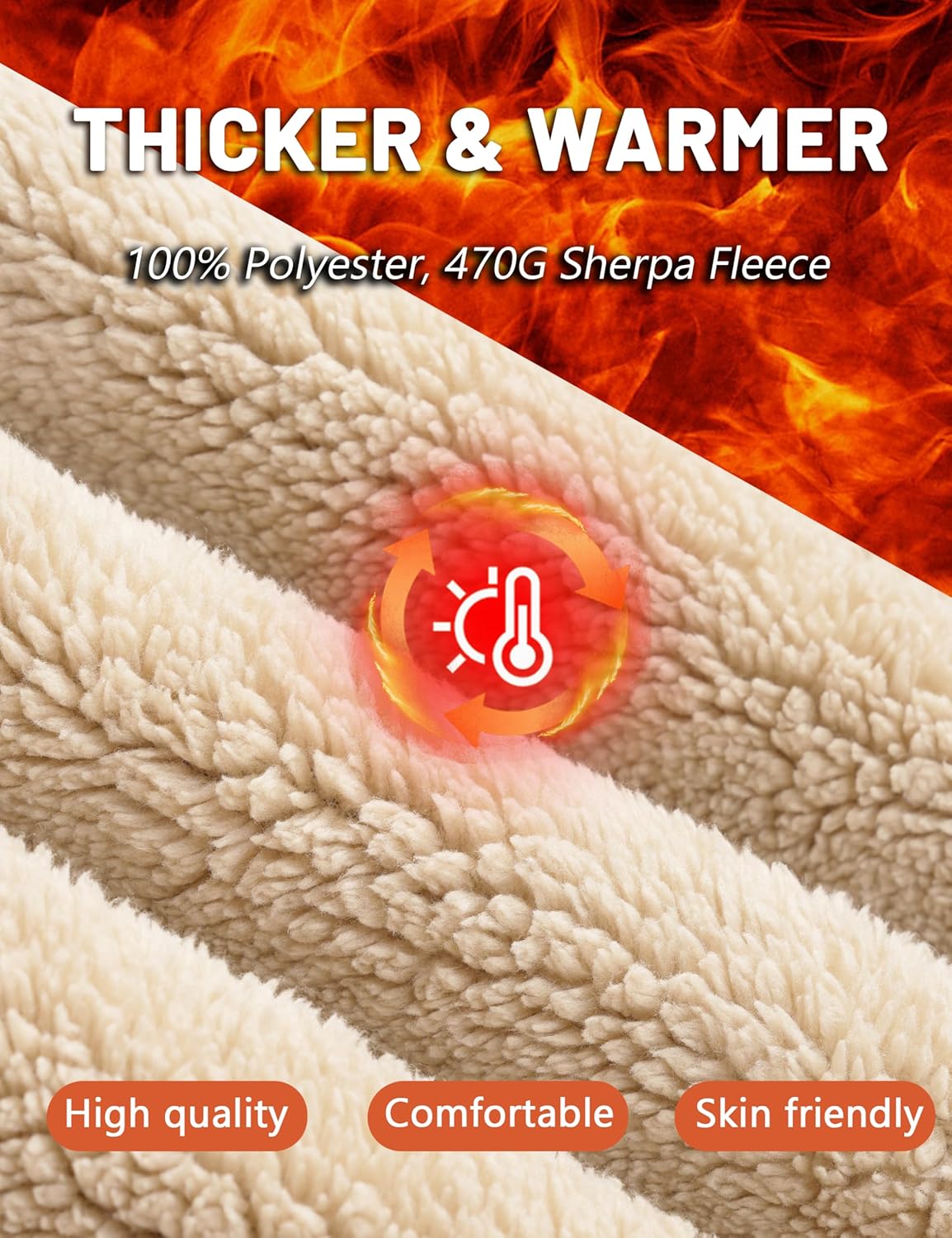 Cavva Women's Crewneck Sweatshirts Thermal Long Sleeve Fleece Lined Sherpa Pullover Sweater Loose Fit Shirts - Image 4