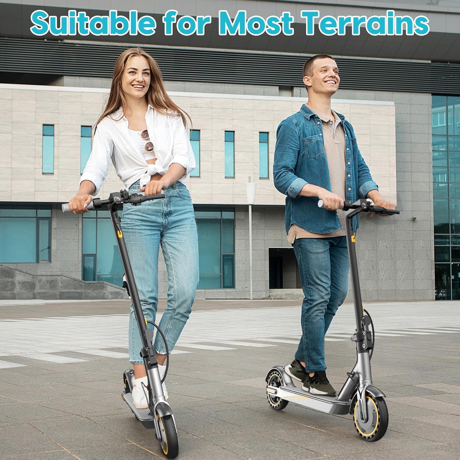 EGGKING Monopattino Elettrico con Freccia Direzionale, 350W Motore, 8.5" Gomme Antiforatura, 35 km Autonomia, Doppi Freni, Controllo App