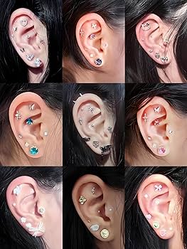 Amazon.co.jp: 耳つぼジュエリー 耳つぼ 耳ツボ 10粒 耳つぼシール 耳