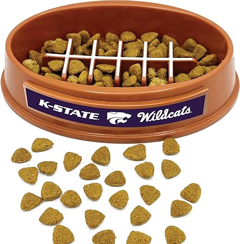 Miniatura 16 de NCAA Super-Bowl Ohio State Buckeyes - Cuenco para perros de alimentación lenta con diseño de fútbol para una digestión saludable. Cuenco