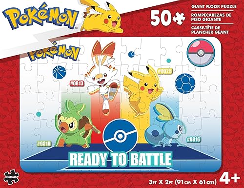 Miniatura 2 de Buffalo Games - Pokemon - Rompecabezas de piso para niños - Rompecabezas de piso de 50 piezas para niños, perfecto para tiempo en familia - Tamaño