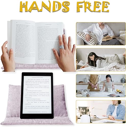 Miniatura 2 de Almohada de libro para leer en la cama, soporte suave para lector de regazos, accesorios para iPadstablet, para mesita de noche, escritorio de