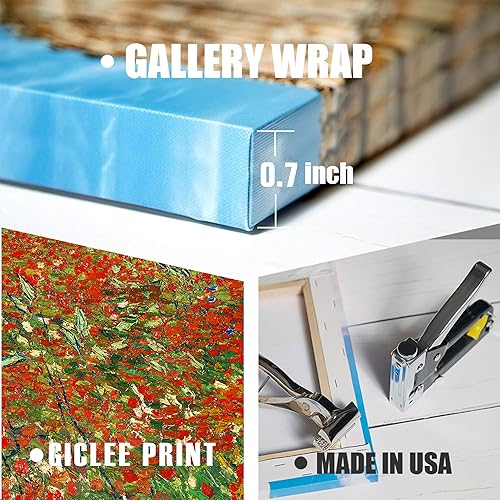 Miniatura 262 de A&T ARTWORK The Starry Night de Vincent Van Gogh. Tamaño del marco: 36 x 30 pulgadas, tamaño de la imagen: 30 x 24 pulgadas, reproducciones clásicas