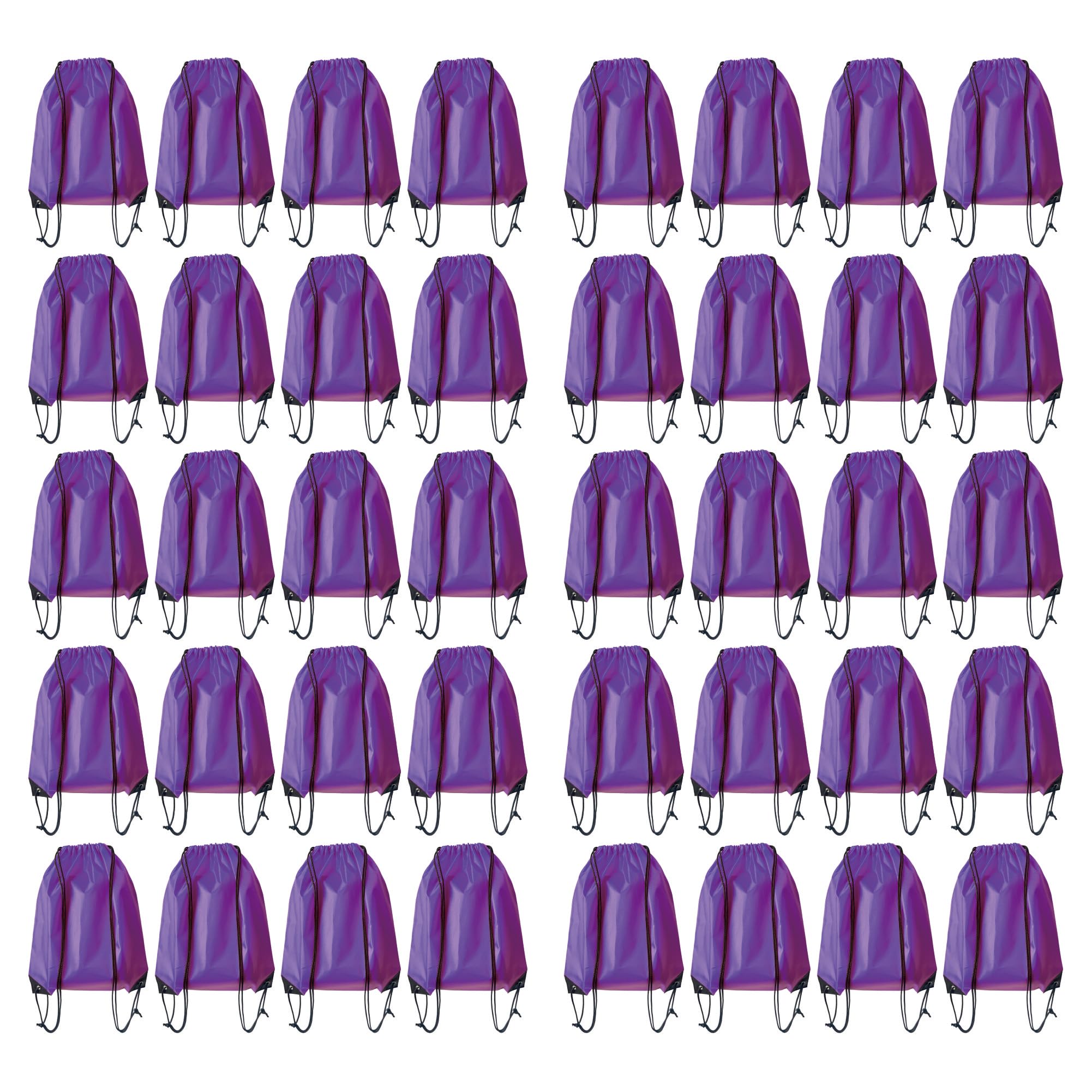 JohahaTim Drawstring Backpack Bulk 40Pcs Draw String Backpack Bags DIY Gym Sports Traveling Yoga Cinch Bag Sackpack Drawstring (purple)