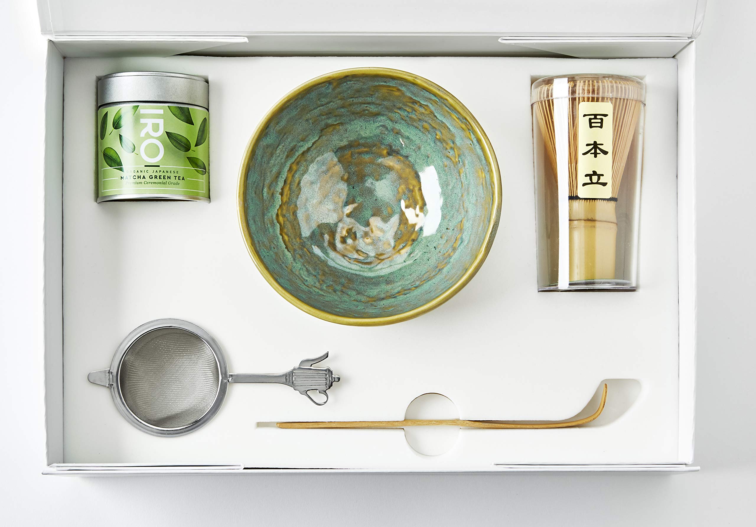 IRO Discovery Box Thé Matcha japonais premium BIO, coffret découverte rituel du thé Matcha, contient tout pour préparer le thé Matcha à la perfection