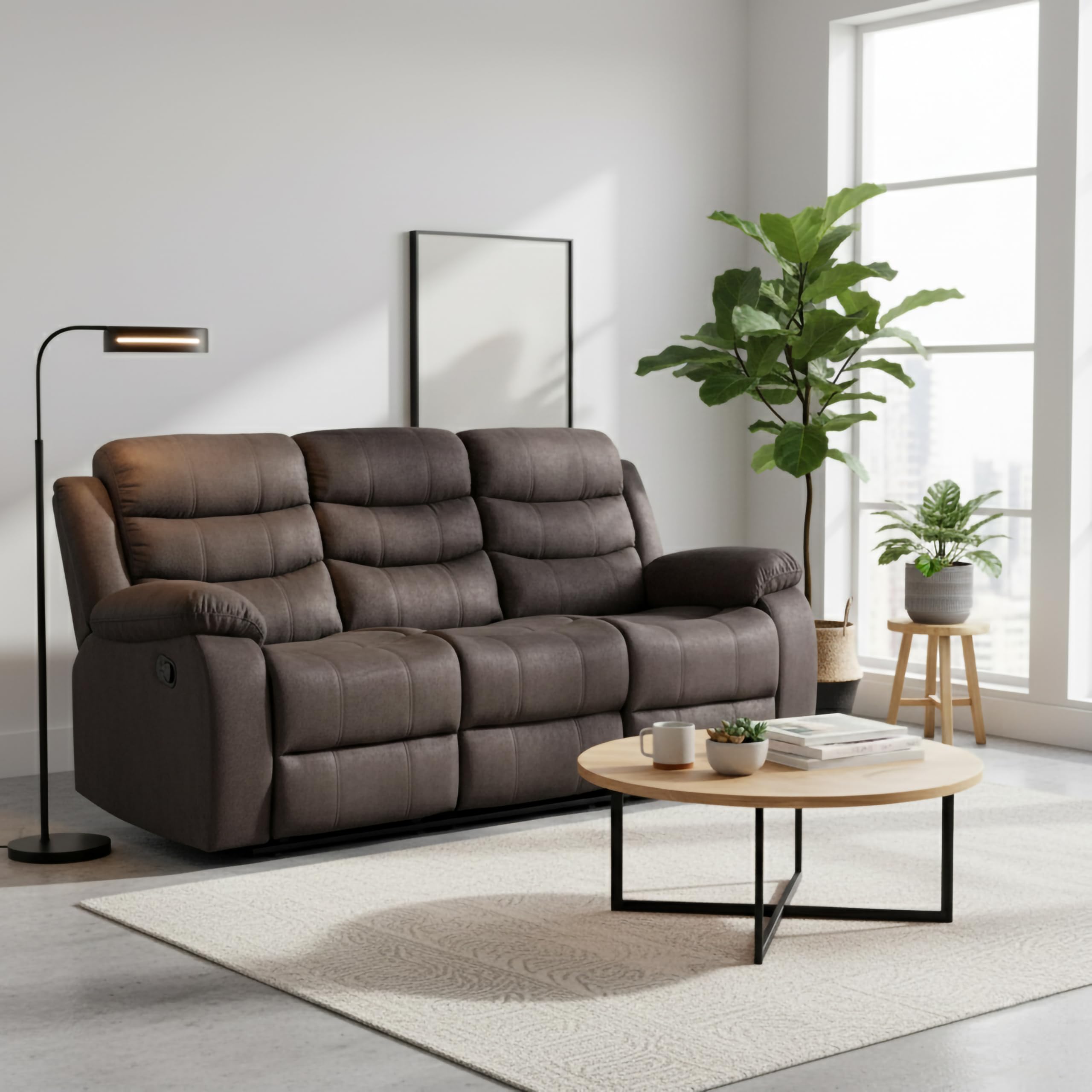 Amazon.com: AC Pacific Jim Collection Manual Reclining Sofa with