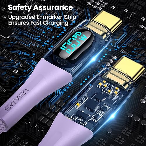 Miniatura 5 de YOUSAMS PD - Cable de carga rápida USB C de 60 W  cable USB C a USB C de 100 W