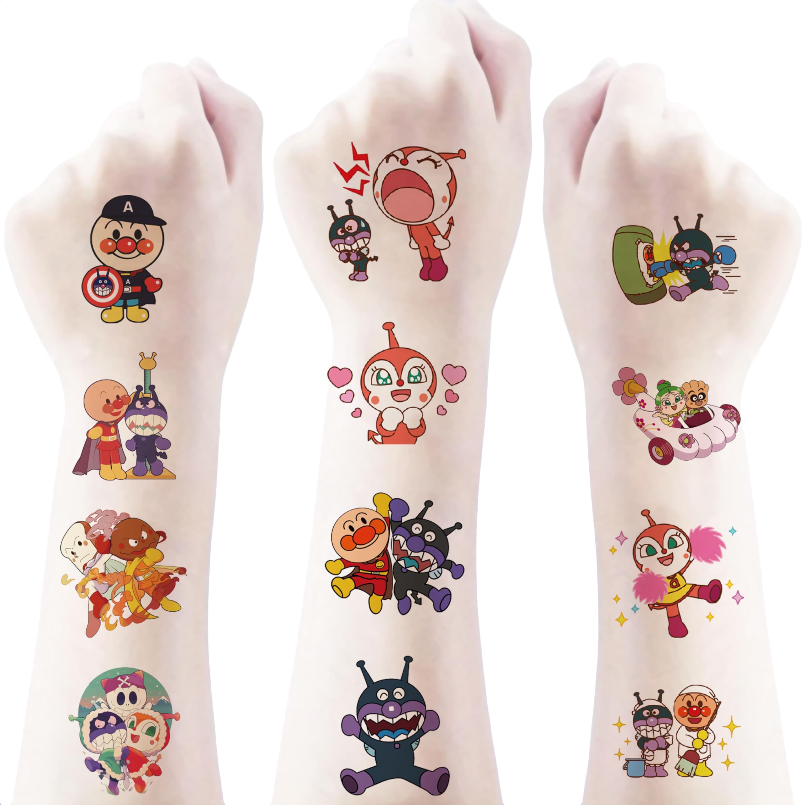 Amazon.co.jp: 40枚キャラクターかわいい水転写防水タトゥーシール