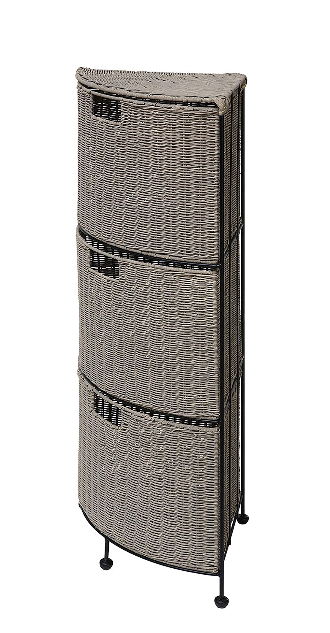 wicker drawer unit on Amazon Com 4d Concepts Autumn Drawer Unit Grey Nat Wicker And Black Meta Furniture Decor