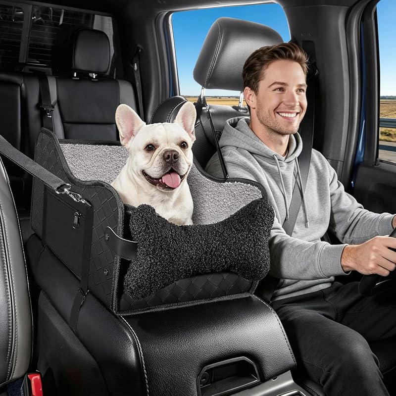 Assento Elevatório para Cães no Console Central Data Mist (Preto, Grande)