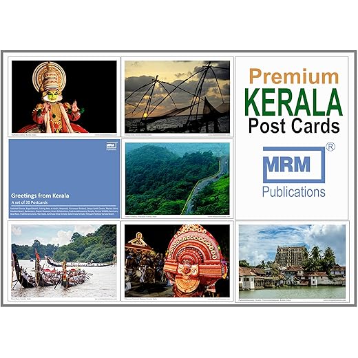 MRM Kerala Postcards Set of 20, 4 Inch