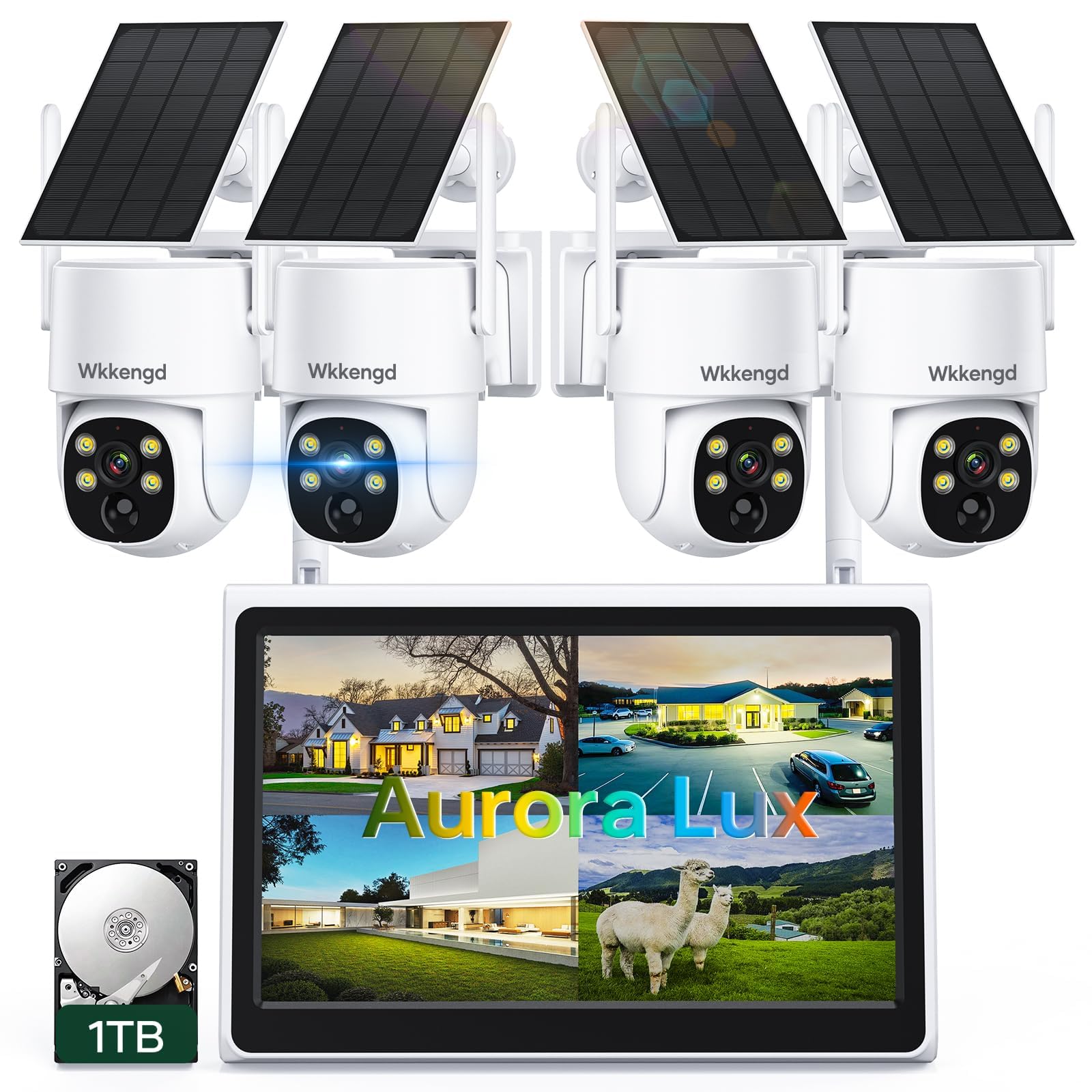 Amazon.com : Wkkengd Solar Security Wireless Camera System with 10