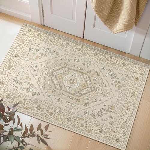 Miniatura 1 de SERISSA Alfombra geométrica marroquí, pequeña alfombra moderna de 2 x 3 pulgadas, lavable, antideslizante, 21.16 onzas, telas de poliéster, diseños