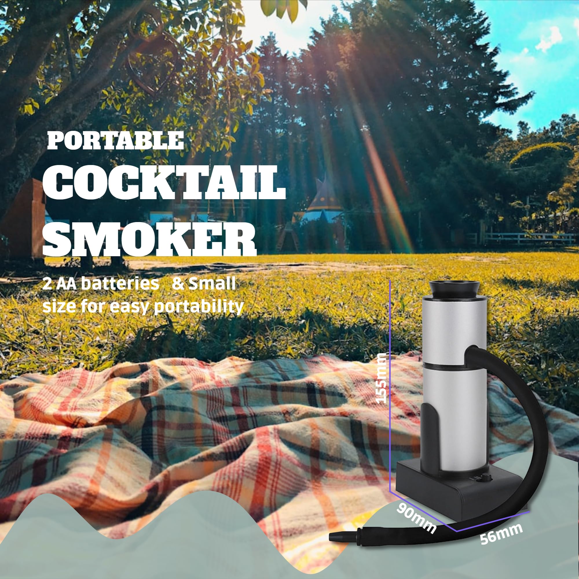 Gugxiom Set di affumicatori per cocktail, con 2 velocità del affumicatore portatile per carne, salmone, barbecue e formaggio