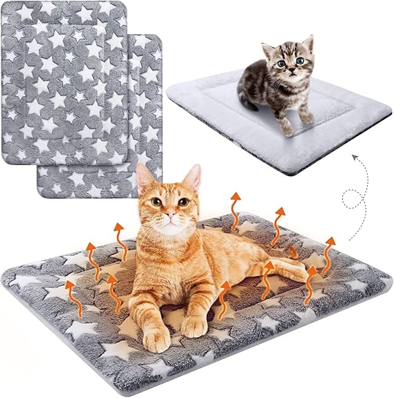 VitalCozy 2 Pack Self Warming Cat Mat Self Heating Cat Pad