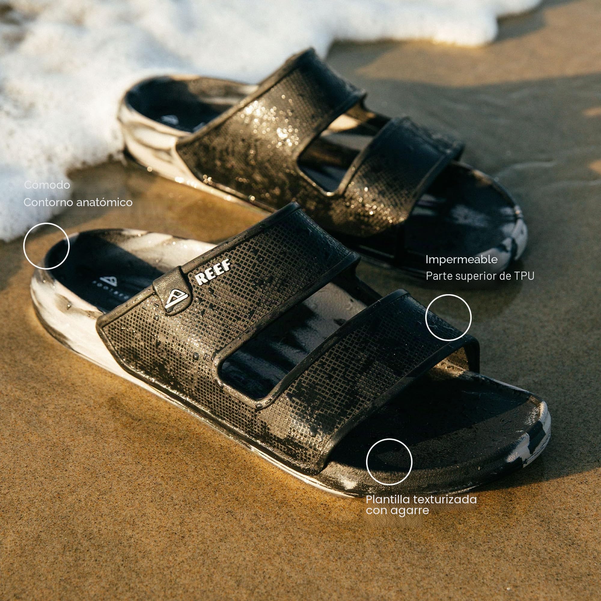 Reef Oasis Double Up Sandalias deslizantesHombre