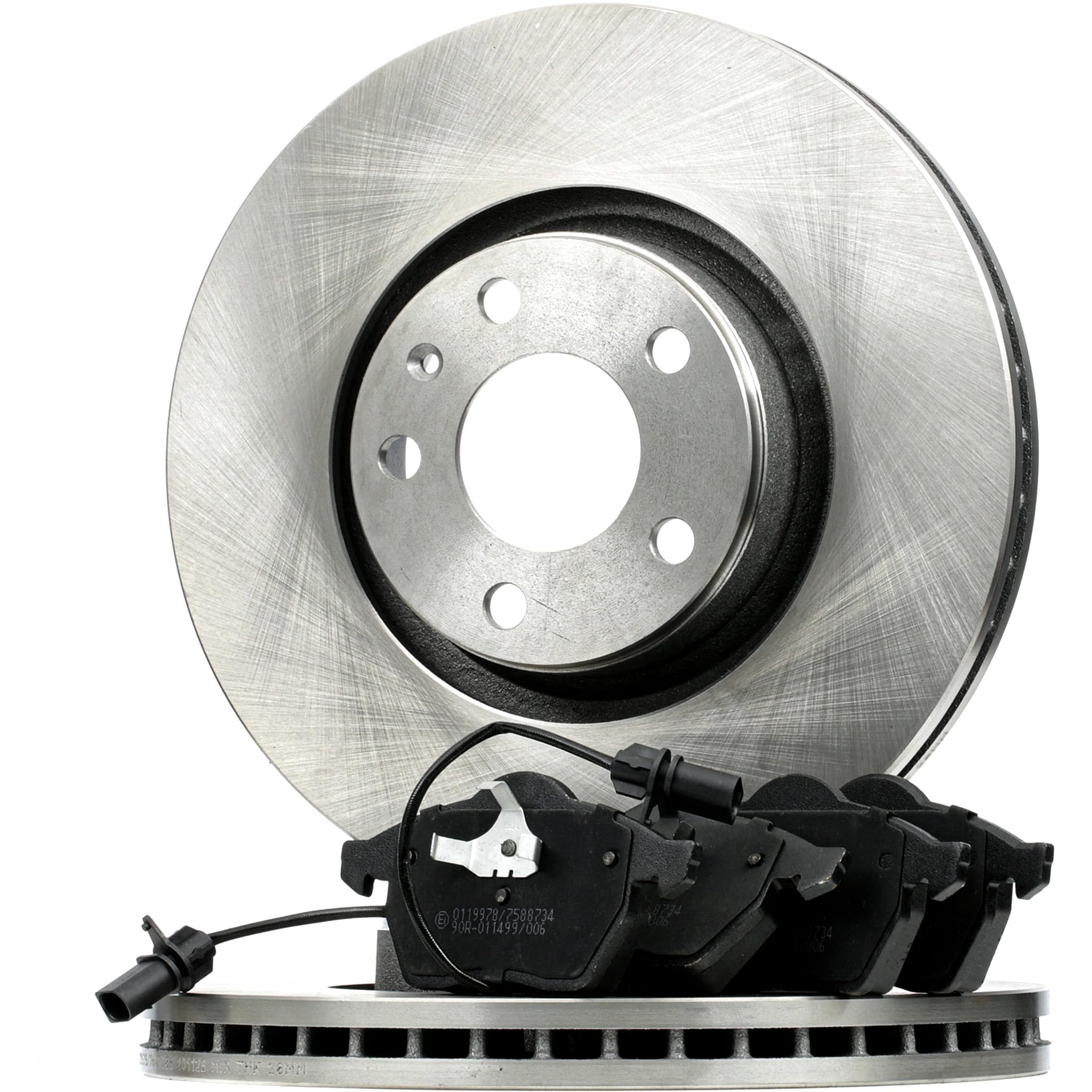 STARK SKBK-10991115 Juego para eje Kit de discos de freno y pastillas Delantero con clip de émbolo con chapa antichirrido Compatible con AUDI A6 C6 Avant 4F5