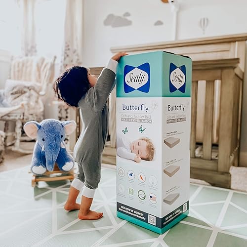 Miniatura 10 de Sealy Colchón de espuma de alta calidad para cuna y cama de bebé, hipoalergénico, fácil de limpiar, impermeable, funda de colchón para cuna,