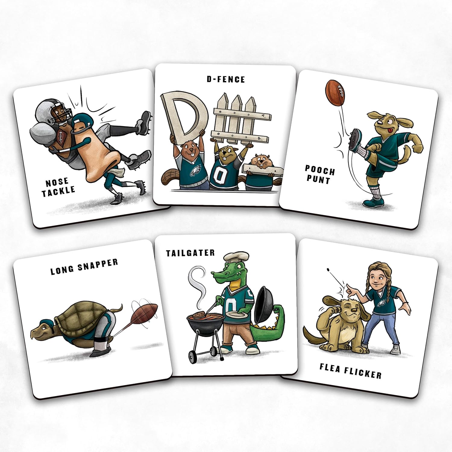 YouTheFan NFL Officially-Licensed Memory Match Game - Humorous, Team-Specific, Original Hand-Drawn Artwork, Fun for the Whole Family, for Fans Young and Old